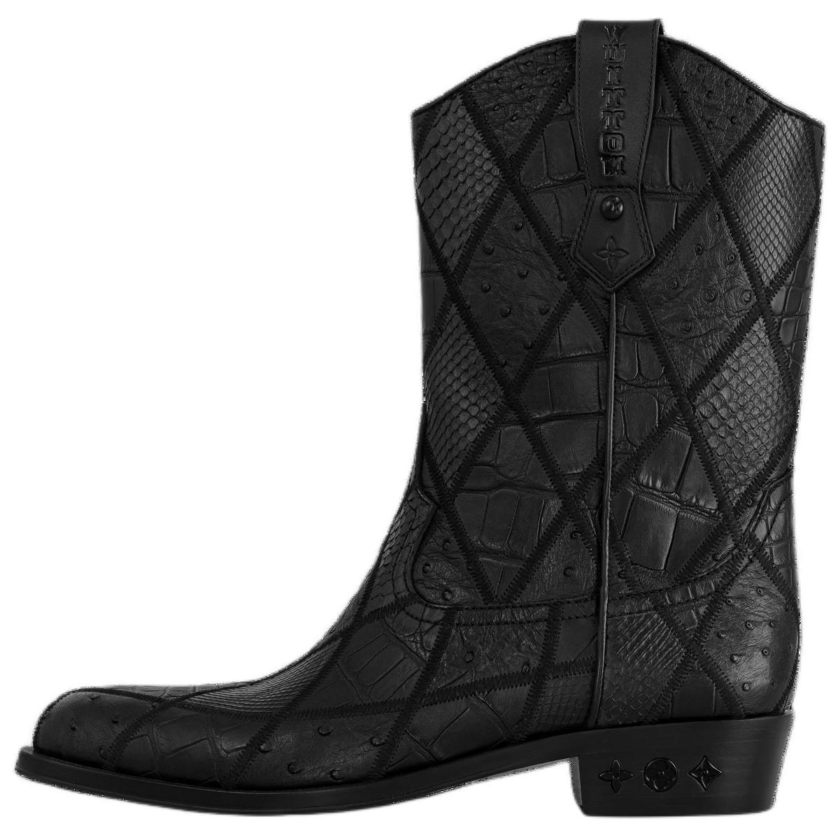 LOUIS VUITTON Botte Rider Ankle Boots Men's Black