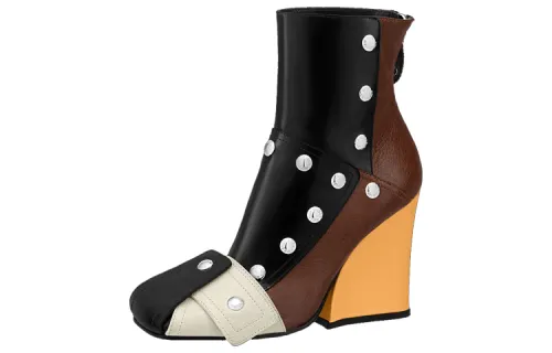 LOUIS VUITTON Patti Ankle Boots Women's Chestnut