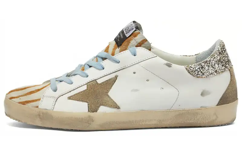 Golden Goose Super Star Leather Stylish Skateboarding Shoes Women's White