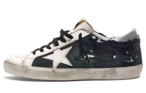 Golden Goose Super Star Stylish Skateboarding Shoes Men's White Black