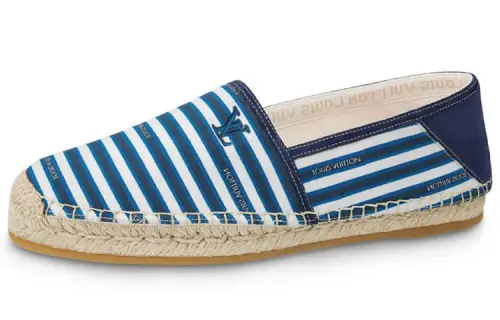 LOUIS VUITTON Bidart Espadrille Espadrilles Men's Blue White Stripes