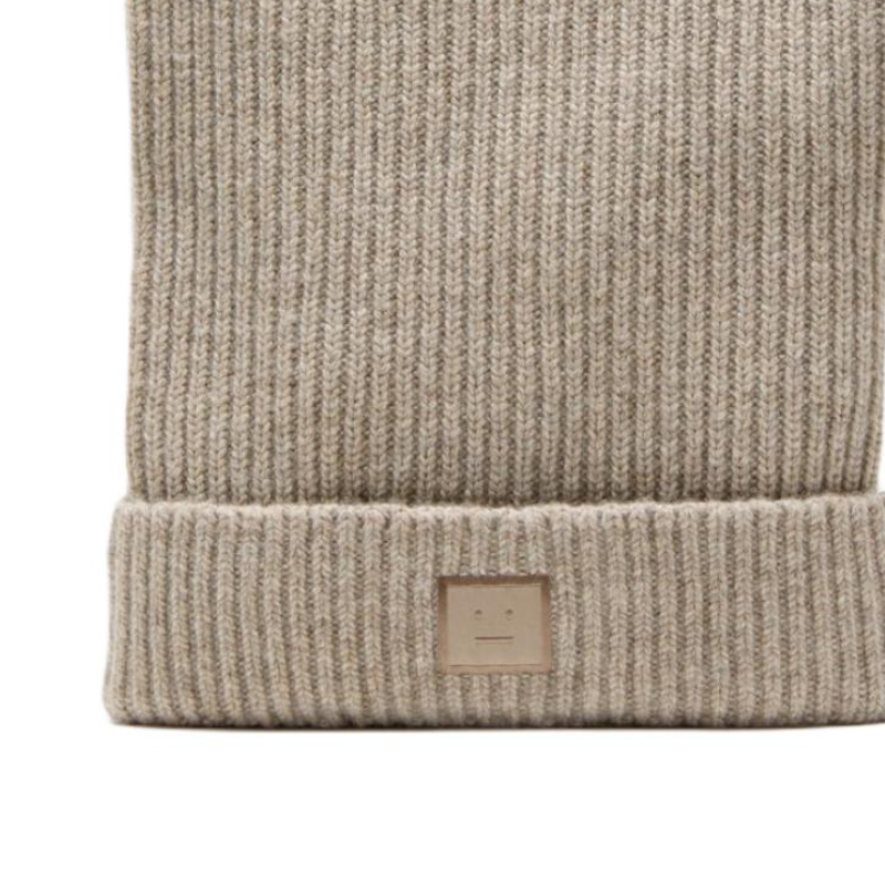 Шапка Acne Studios (серо-коричневая) — фото 3