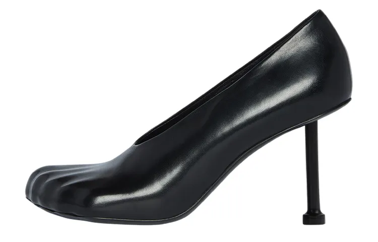 Balenciaga Fetish Sheepskin Slim Heel High Heels 8cm Women's Black