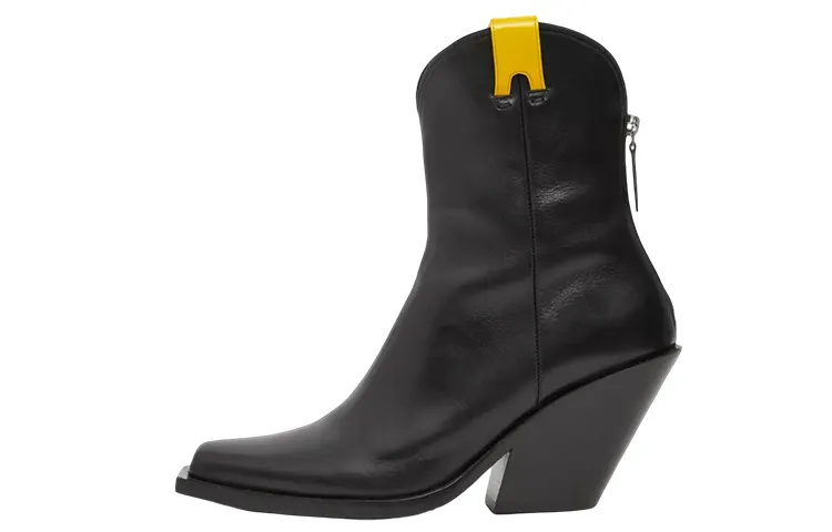 Burberry Leather Ankle Boots Women's Black