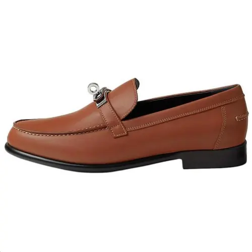 HERMES Destin Loafers Women's Brown