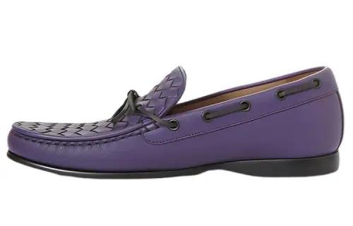 Bottega Veneta Leather Casual Shoes Casual Shoes Men's Purple