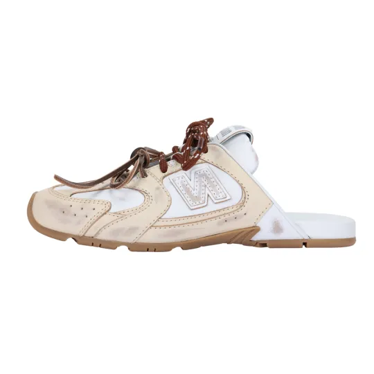 New Balance x MIU MIU NB 530 SL Closed Toe Slippers Women's Lime & Gray & White