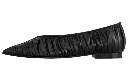 LOUIS VUITTON Marli Leather Casual Shoes Women's Black