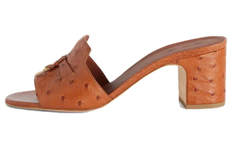 Loro Piana Summer Charms Walk Slide Slippers 5.5cm Women's Brown