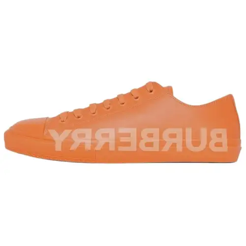 Burberry Cow Leather Low top Stylish Skateboarding Shoes Men's Dark Orange