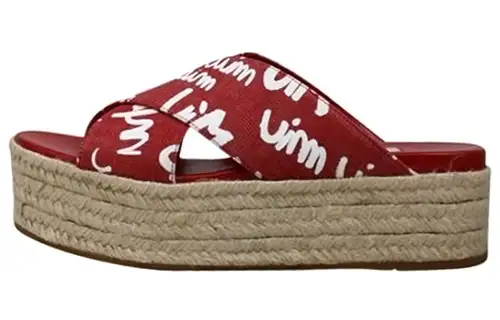 MIU MIU Slide Slippers Women's Red