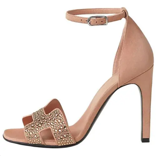 HERMES JOY One Strap Sandals 10.5cm Women's Pink