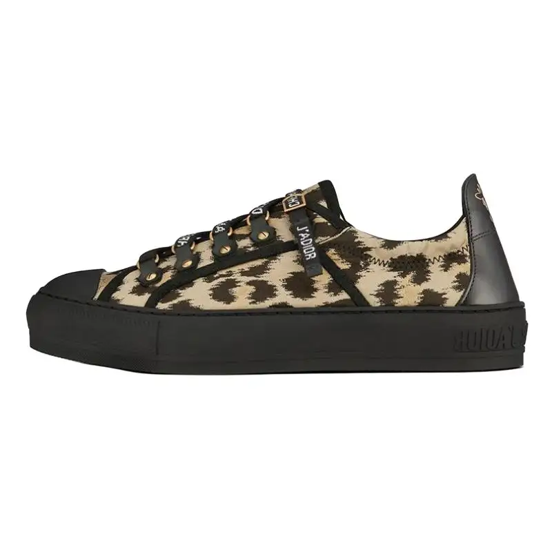 DIOR Walk'n'Dior Mizza Platform Shoes Low top Stylish Skateboarding Shoes Women's Black Brown