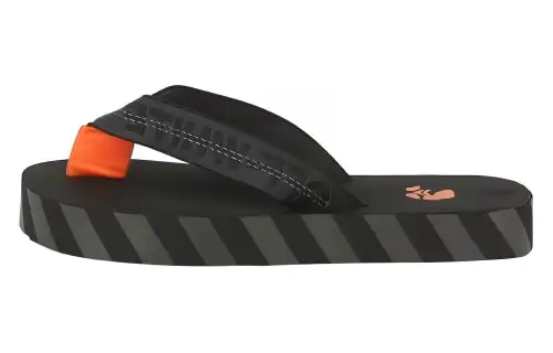 OFF-WHITE Industrial Belt Flip Flop Black Orange