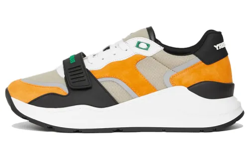 Burberry Cow Leather Low top Casual Shoes Men's Bright Orange