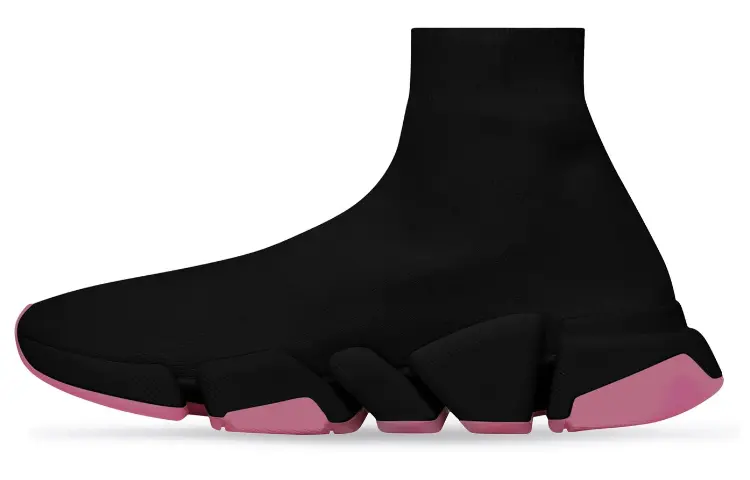 Balenciaga Women's Speed 2.0 Sneaker 'Clear Sole - Black Neon Pink'