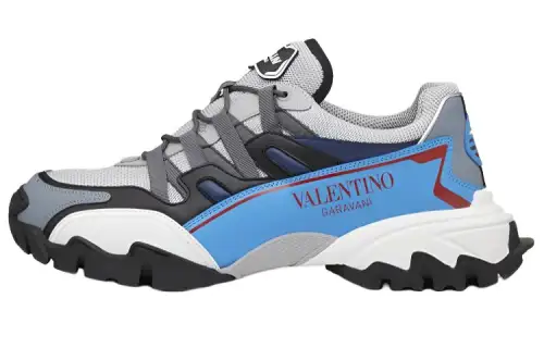 Valentino Climbers GARAVANI Textile, Leather Low top Casual Shoes Men's Blue