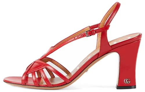 GUCCI Fashion One Strap Sandals Women's Red