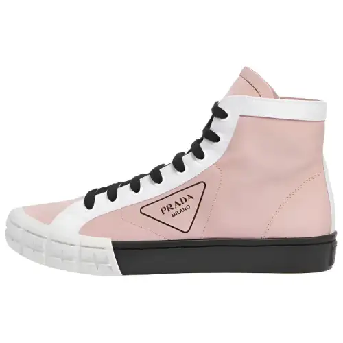 PRADA High top Canvas Shoes Men's Pink