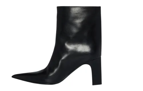 Balenciaga Leather Ankle Boots 10cm Women's Black