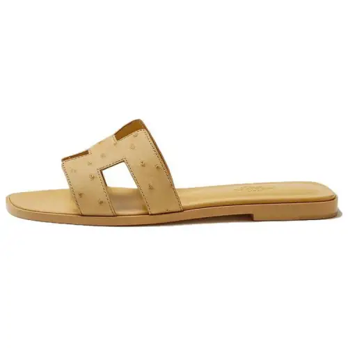 HERMES Oran Slide Slippers Women's Yellow