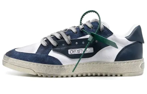 OFF WHITE 5.0 Panelled Low Top Sneakers 'Navy White'