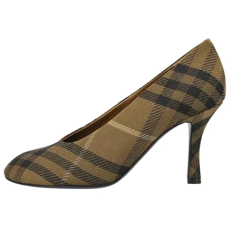 Burberry Polyester Slim Heel High Heels Women's Brown