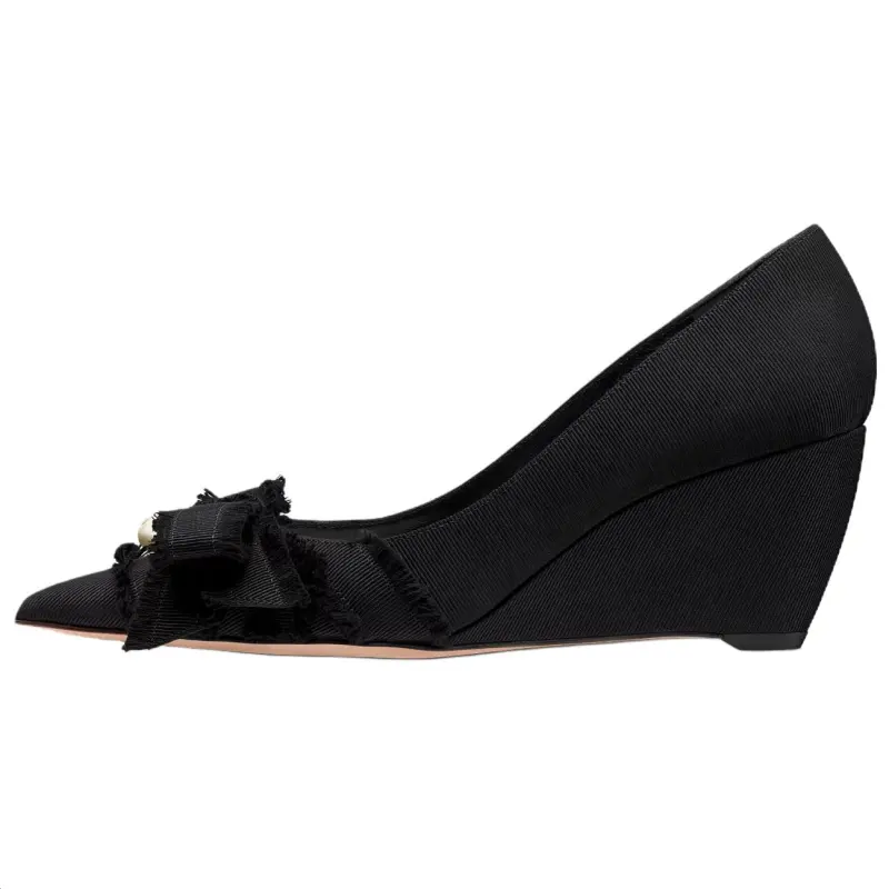 DIOR Adiorable Wedge Heel High Heels 6.5cm Women's Black
