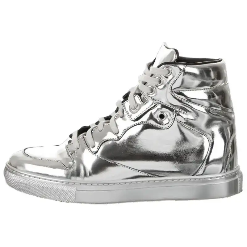 Balenciaga Arena High top Skateboard Shoes Men's Silver