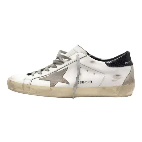 Golden Goose Super Star Distressed Shoes Low top Stylish Skateboarding Shoes Men's White Black