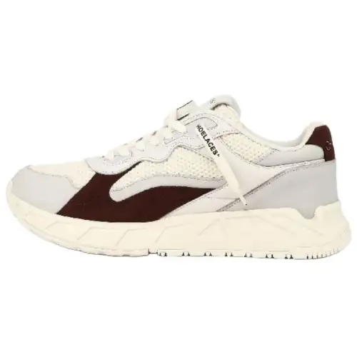 OFF WHITE Leather Low top Casual Shoes Men's Beige