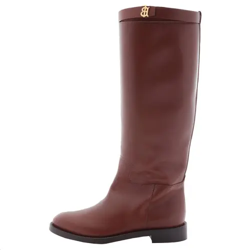Burberry Leather Knee high Boots Women's Tan