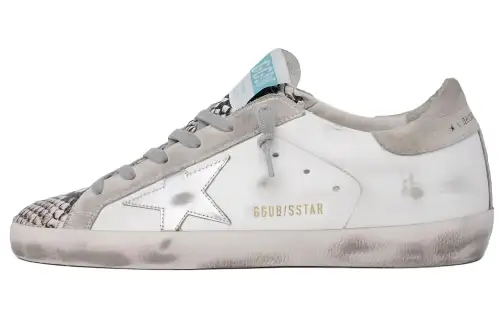 Golden Goose Super Star Low top Stylish Skateboarding Shoes Women's White Gray