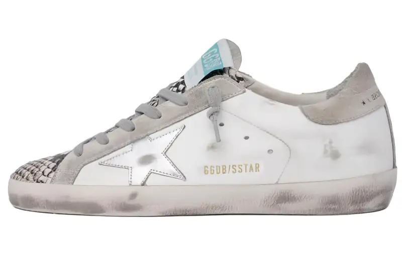 Golden Goose Super Star Low top Stylish Skateboarding Shoes Women's White Gray