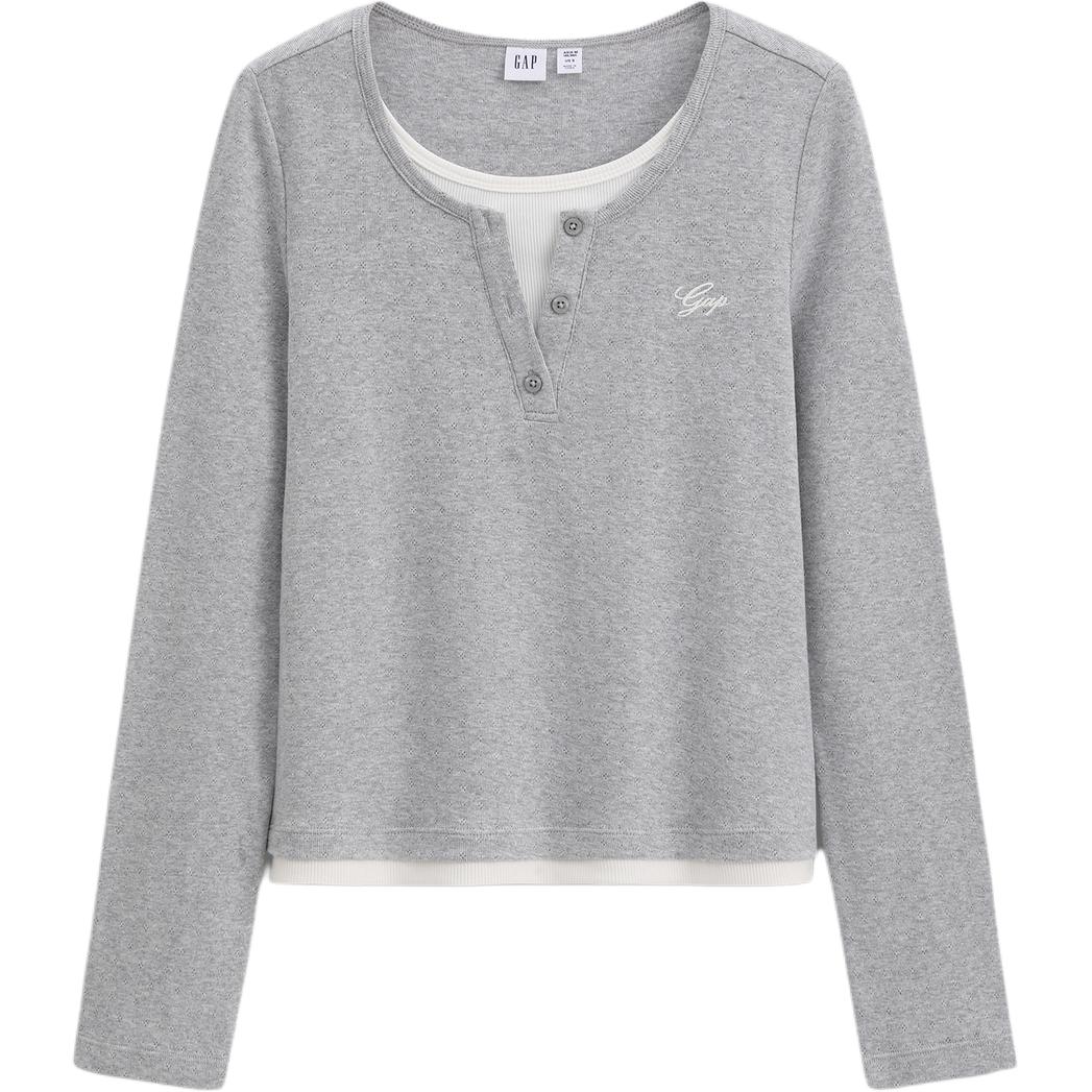 Женская футболка GAP GAP logoV T (бежевая)