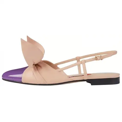 GUCCI Patent Leather Casual Shoes Women's Purple