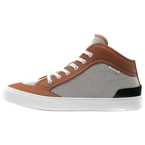 HERMES Enjoy Skateboard Shoes Men's High Top Brown