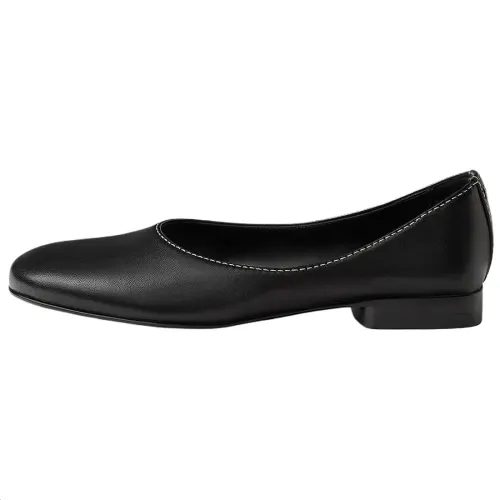 HERMES Liz Leather Casual Shoes Women's Black