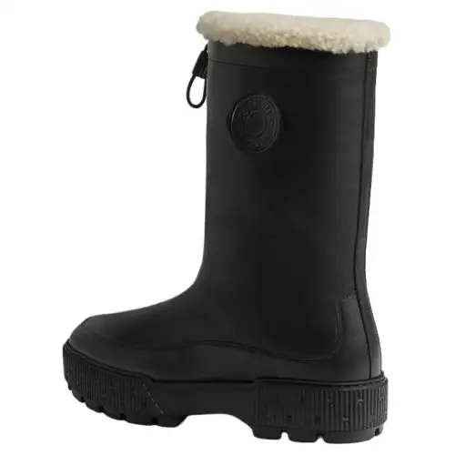 HERMES Journey Calfskin Ankle Boots Men's Black