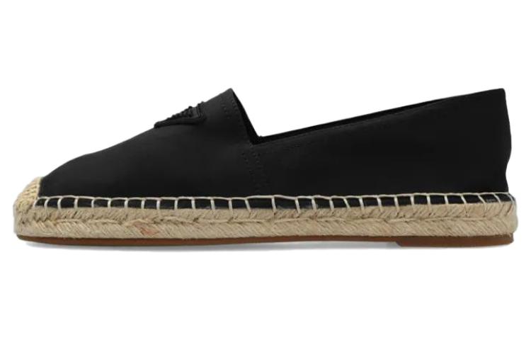 EMPORIO ARMANI Fabric Straw Woven Shoes Men's Black