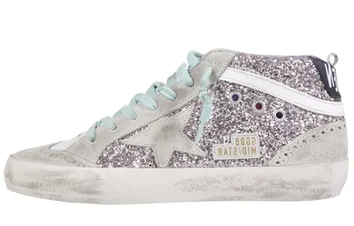 Golden Goose Mid Star Stylish Skateboarding Shoes Women's Ice Pink