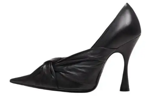 Balenciaga Drapy Pointed Toe Pumps Black Women's
