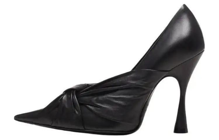 Balenciaga Drapy Pointed Toe Pumps Black Women's