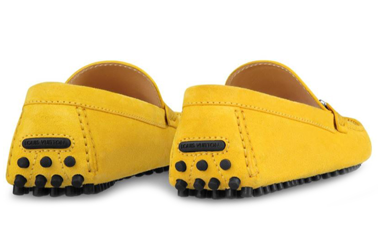 LOUIS VUITTON Porto Vecchio Gommino Loafers Women's Yellow