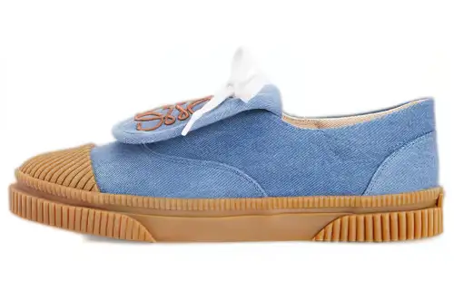 LOEWE Denim Abrasion Resistant Abrasion Resistant Low top Casual Shoes Women's Blue