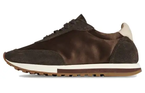 THE ROW Owen Runner Leather Comfortable Low top Casual Shoes Men's Brown