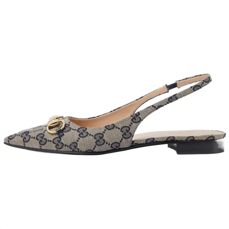 GUCCI Horsebit Casual Shoes Women's Beige