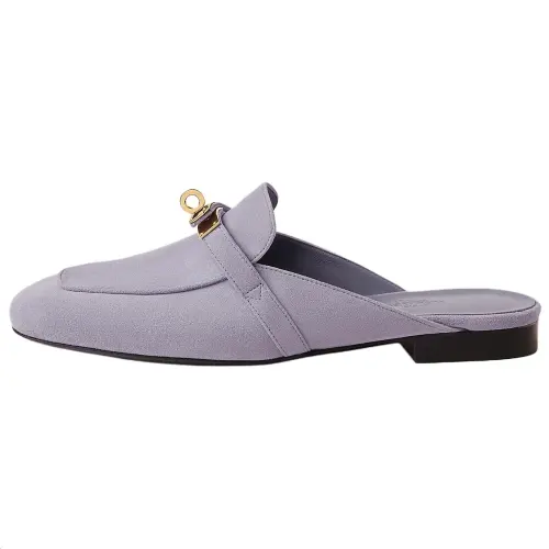 HERMES Oz Closed Toe Slippers 1cm Women's Purple