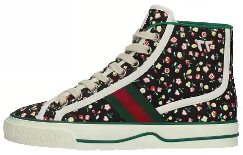 Gucci Wmns Tennis 1977 High 'Floral Print' Women's