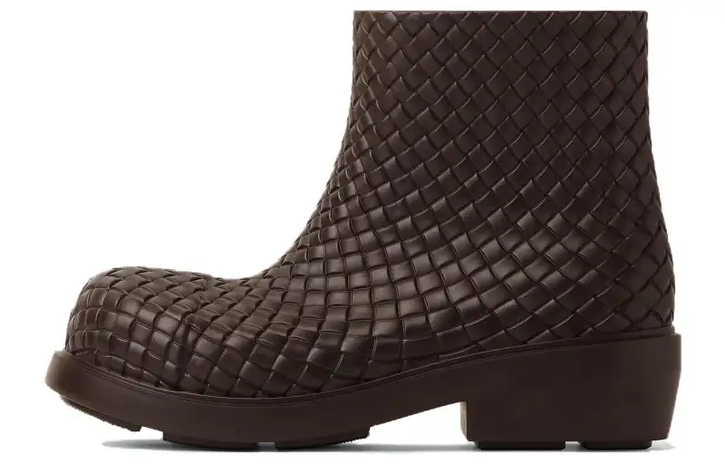 Bottega Veneta Fireman Ankle Boots Women's Chocolate Brown